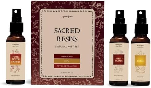 Sacred Mist Gift Set by Aromafume | 3x50ml Natural & non-toxic Air Freshener Sprays for Home, Fabric & Linen Mist | Ideal for deep relaxation, spirituality & rituals in Saudi Arabia