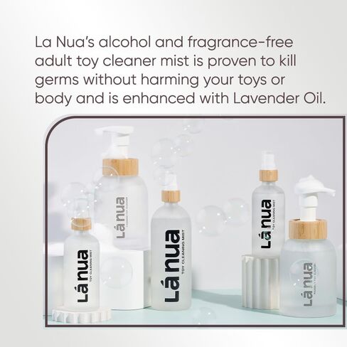 La Nua Toy Cleaning Mist - Fragrance-Free, Alcohol-Free, Body-Safe Cleaner for Sex Toys and Adult Toys, Gentle Alternative to Baby Wipes, Non-Toxic, Sustainable Packaging, Lavender Oil in Saudi Arabia