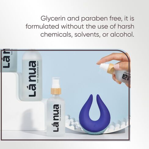La Nua Toy Cleaning Mist - Fragrance-Free, Alcohol-Free, Body-Safe Cleaner for Sex Toys and Adult Toys, Gentle Alternative to Baby Wipes, Non-Toxic, Sustainable Packaging, Lavender Oil in Saudi Arabia