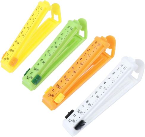 12Pcs Food Bag Clips Date Seal Heavy Duty Plastic Food Sealer Clips for Snacks Airtight Storage Kitchen Tool for Home Use Random Color in Saudi Arabia