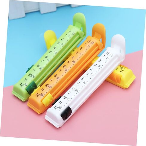12Pcs Food Bag Clips Date Seal Heavy Duty Plastic Food Sealer Clips for Snacks Airtight Storage Kitchen Tool for Home Use Random Color in Saudi Arabia