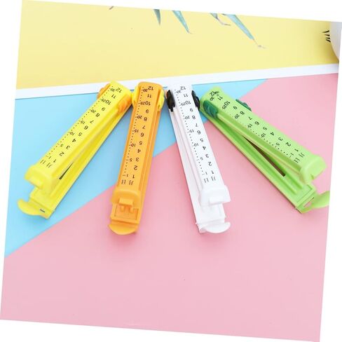 12Pcs Food Bag Clips Date Seal Heavy Duty Plastic Food Sealer Clips for Snacks Airtight Storage Kitchen Tool for Home Use Random Color in Saudi Arabia