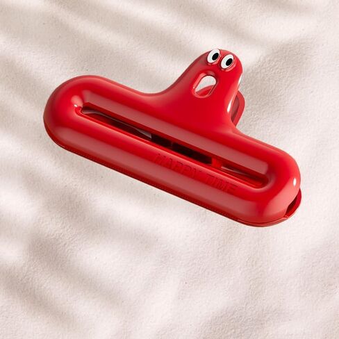 Food Sealing Clips Cute Cartoon Design Moisture-Proof Reusable Multi-Functional Snack Bag Clips for Kitchen Pantry Lunch Travel, Red in Saudi Arabia