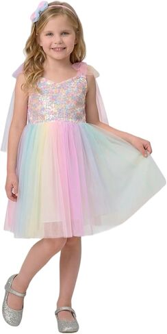 Girls Sequin Dress Toddler Party Sparkly Dress Flower Girl Dress Pageant Birthday Graduation Easter Photo Shoot in Kuwait