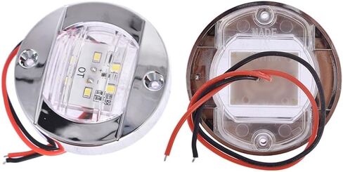 Genuine 2X Round 3" Marine Boat Stern Transom Lights White 6 LED Courtesy Light 12V OEM Genuine Replacement in Saudi Arabia