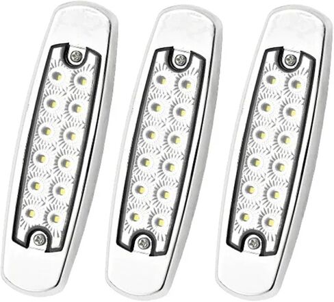 Rear Tail Lights 12V 24V Car Side Marker Indicators Lights Taillight Trailer Lorry For Caravan Bus Van Boat Waterproof Brake Warning Light Rear Lights（Blue/3Piece in Saudi Arabia