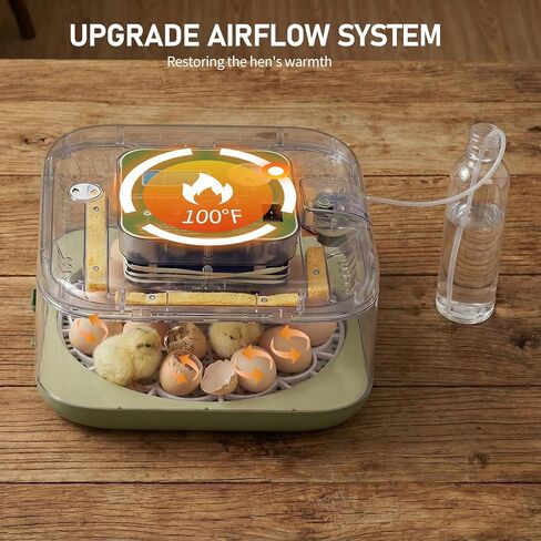 Winado Incubators for Hatching Eggs, 12 Egg Incubator with Automatic Egg Turning, Temperature & Humidity Control, Egg Candler, Automatic Water Filling and Day Counter for Eggs Hatching in Kuwait