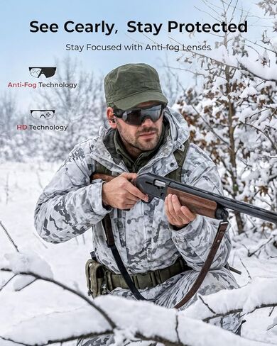 ONNAIS Shooting Glasses Black & Gunmetal Gray in Kuwait