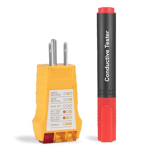 Grounding Product Test Kit with Outlet Tester and Conductivity Test Pen Continuity Tester for Grounding Sheets, Mats, Pads, Blankets, Wristband, Pillow Cases in Kuwait