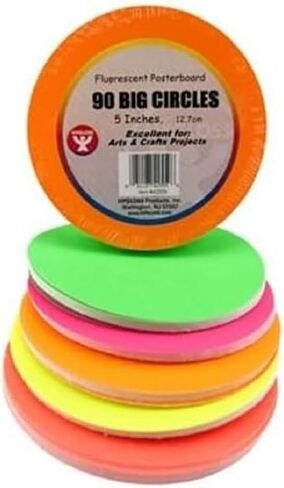 Fluorescent Posterboard Circles in Kuwait