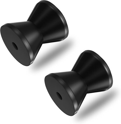 BBTO 2 Pcs Heavy Duty Boat Trailer Roller 4 Inches Robust Rubber Shaft Keel Black Rubber Bow Roller Marine Trailer Wheel Fits 1/2 Inch Shaft for Boat Transport Accessories in Saudi Arabia