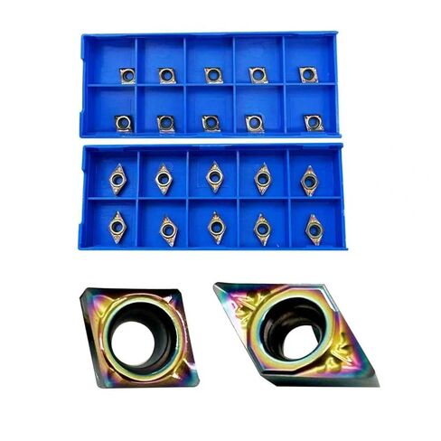 20pcs CCGT060204/21.51-AK DCGT070204/21.51-AK Aluminum Inserts DLC Colorful Coating Carbide Turning Inserts Boring and Outer circlr for Aluminum Copper Plastic Cutting in Saudi Arabia