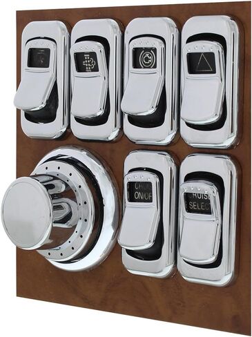 CTW Chrome Plastic Dash Data Display Module Control Knob Set for Peterbilt 2010+, Interior/Exterior Upgrade in Saudi Arabia