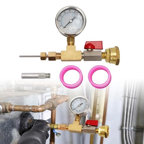 for Geothermal Loop Fill Tool with 100 PSI Gauge – Garden Hose Swivel Connector, 1/8" Fill Needle, Shut Off Valve – Easy HVAC Water Charging Kit in Saudi Arabia