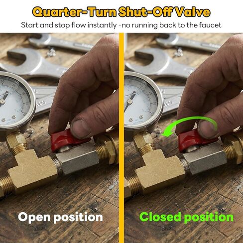 for Geothermal Loop Fill Tool with 100 PSI Gauge – Garden Hose Swivel Connector, 1/8" Fill Needle, Shut Off Valve – Easy HVAC Water Charging Kit in Saudi Arabia
