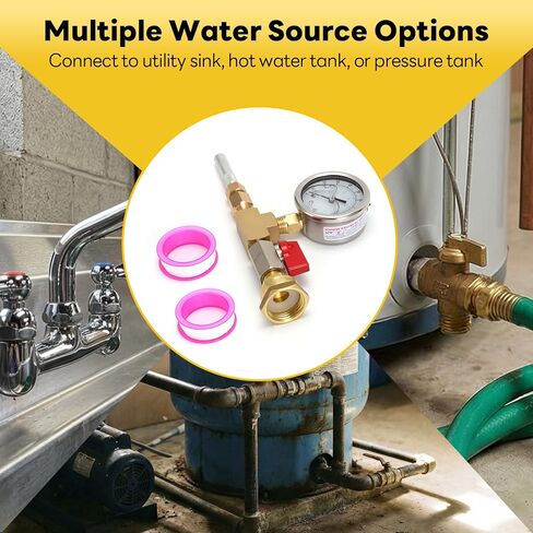 for Geothermal Loop Fill Tool with 100 PSI Gauge – Garden Hose Swivel Connector, 1/8" Fill Needle, Shut Off Valve – Easy HVAC Water Charging Kit in Saudi Arabia