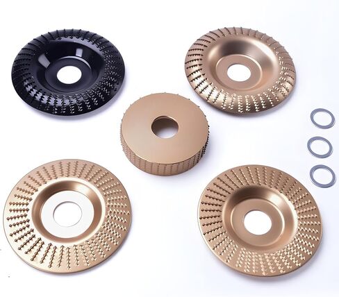 8-piece set of 4-inch angle grinder woodworking carving piece set, professional wood polishing tool set suitable for carving, shaping, polishing and finishing in Kuwait