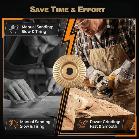 8-piece set of 4-inch angle grinder woodworking carving piece set, professional wood polishing tool set suitable for carving, shaping, polishing and finishing in Kuwait