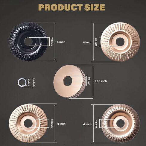 8-piece set of 4-inch angle grinder woodworking carving piece set, professional wood polishing tool set suitable for carving, shaping, polishing and finishing in Kuwait