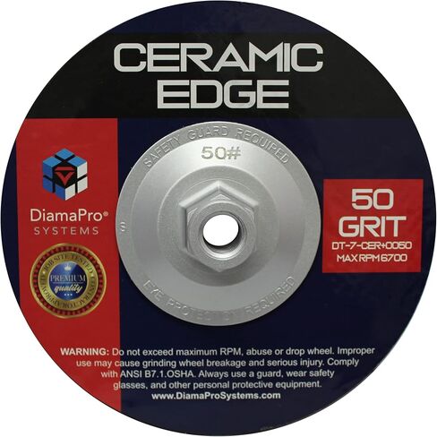 عجلة طحن الخرسانة السيراميكية ذات حافة سيراميك مقاس 7 بوصة، طحن وإعداد وإزالة الطلاء (30 حبيبة) in Kuwait