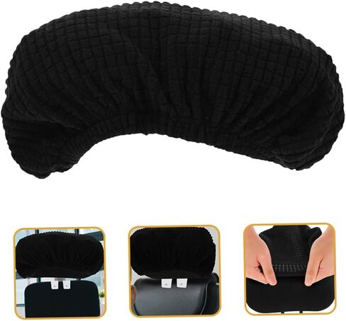 2pcs Office Chair Headrest Cover Elastic Stretch Computer Chair Head Pillow Protector Easy Install Head Support Cushion Sleeve for Desk in Saudi Arabia