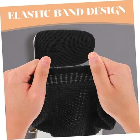 VICASKY Office Chair Headrest Cover Black Head Pillow Slipcover Practical Swivel Computer Chair Head Cushion Protector for Office Use in Saudi Arabia