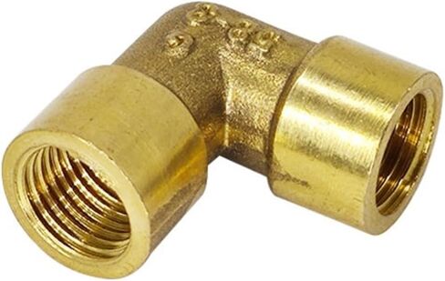 1PCS 1/8" 1/4" 3/8" 1/2" Female x Male Thread 90 Deg Brass Elbow Pipe Fitting Water Fuel Connector Coupler For Copper Adapter(L-MF3) in Kuwait