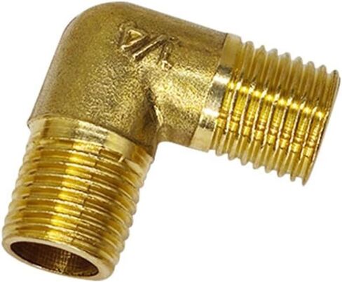 1PCS 1/8" 1/4" 3/8" 1/2" Female x Male Thread 90 Deg Brass Elbow Pipe Fitting Water Fuel Connector Coupler For Copper Adapter(L-MF3) in Kuwait