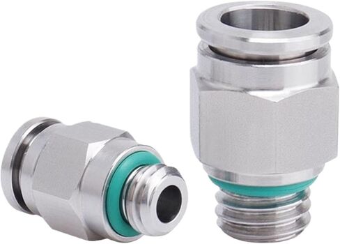 10PCS PC pneumatic quick connector 304stainless steel G thread M5 1/8" 1/4" 3/8" 1/2" external thread pipe water gas connector(PC8-G01) in Saudi Arabia