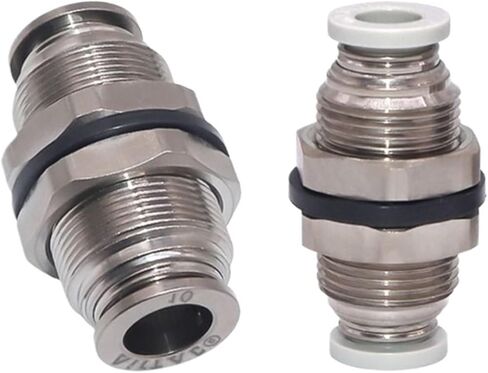 1PCS PM/BPM-4/6/8/10/12 Pneumatic Quick Coupling Bulkhead Union/Metal Bulkhead Female Connector(BPM12) in Saudi Arabia