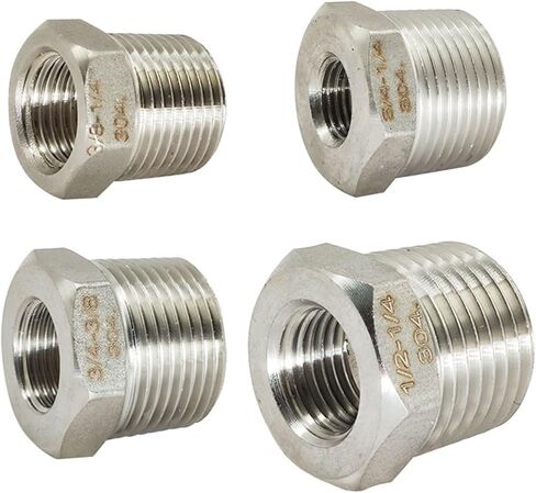 1 قطعة جلبة المخفض ذكر × أنثى 1/8 "1/4" 1/2 "3/4" 1 "DN8 DN10 DN15 DN20 الموضوع 304 الفولاذ المقاوم للصدأ تجهيزات أنابيب السباكة (DN20 إلى DN32) in Saudi Arabia