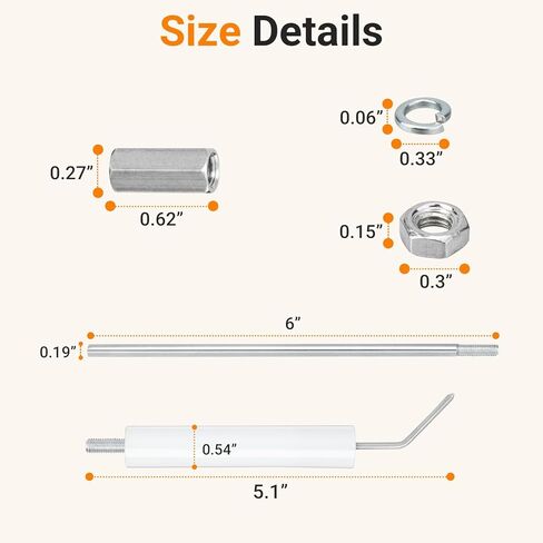 5780 Electrode Insulator Replacement Assembly Compatible with Beckett AFG/AF/SF/AR/SR Oil Burners, Restore Ignition, 2-Pack in Kuwait