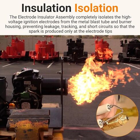 5780 Electrode Insulator Replacement Assembly Compatible with Beckett AFG/AF/SF/AR/SR Oil Burners, Restore Ignition, 2-Pack in Kuwait