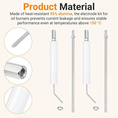 5780 Electrode Insulator Replacement Assembly Compatible with Beckett AFG/AF/SF/AR/SR Oil Burners, Restore Ignition, 2-Pack in Kuwait