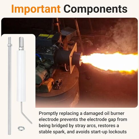5780 Electrode Insulator Replacement Assembly Compatible with Beckett AFG/AF/SF/AR/SR Oil Burners, Restore Ignition, 2-Pack in Kuwait
