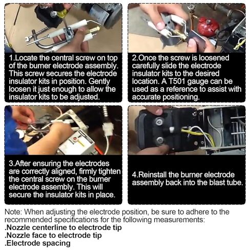 QQZ Electrode Insulator Assembly 5780 for Beckett Oil Burner Electrode Kit AF, AFG, AR, SF and SR Burners with Blast Tube Up to 9" in Kuwait