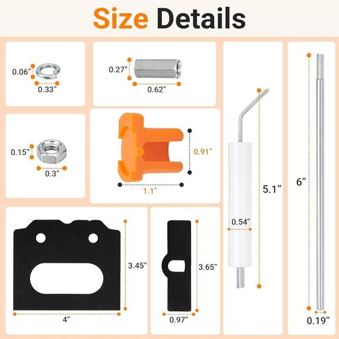 5780 Electrode Insulator Assembly Z2000 Setting Gauge and 51304 Trans Former Gasket Replacement Kit Compatible with Beckett AF/AFG/SF/SR and AFII Oil Burners in Kuwait