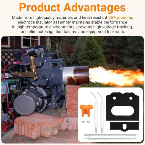 5780 Electrode Insulator Assembly Z2000 Setting Gauge and 51304 Trans Former Gasket Replacement Kit Compatible with Beckett AF/AFG/SF/SR and AFII Oil Burners in Kuwait