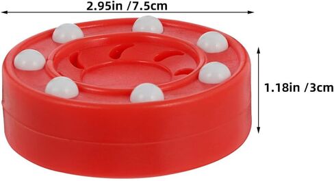 Alipis 4pcs Roller Hockey Pucks Set for Training and Street Play, Sturdy Plastic Inline Ice Hockey Balls, Red and Green Colors, Suitable for Indoor Outdoor Practice and Sports Equipment in Kuwait