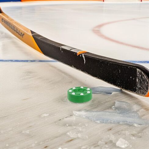 Alipis 4pcs Roller Hockey Pucks Set for Training and Street Play, Sturdy Plastic Inline Ice Hockey Balls, Red and Green Colors, Suitable for Indoor Outdoor Practice and Sports Equipment in Kuwait