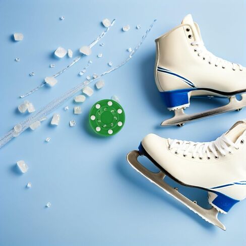 DECHOUS 4pcs Roller Hockey Pucks Set Plastic Floor Hockey Pucks Indoor and Outdoor Training Red and Green Colors for Adults in Kuwait