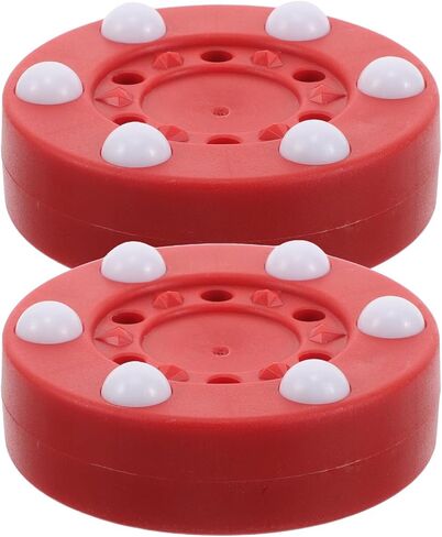 BESPORTBLE 2pcs Roller Hockey Training Pucks for Street Hockey Red Mark Inline Roller Equipment for Adults Practice in Kuwait