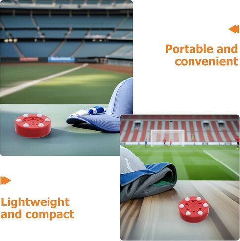 BESPORTBLE 2pcs Roller Hockey Training Pucks for Street Hockey Red Mark Inline Roller Equipment for Adults Practice in Kuwait