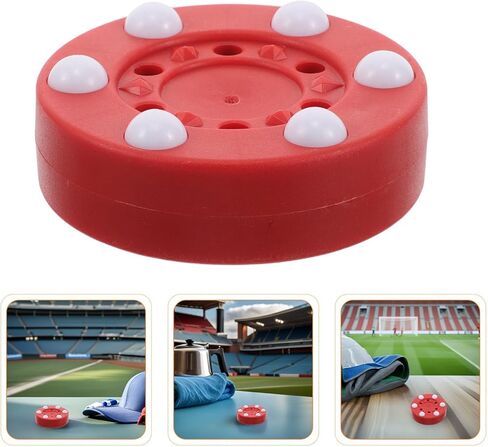 2pcs Roller Hockey Pucks with Red Mark Outdoor Training Ice Pucks for Street and Indoor Floor Hockey Practice for Men and Women in Kuwait