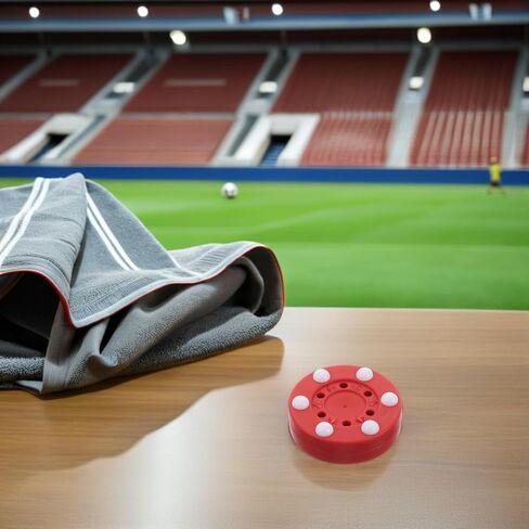 Hemoton 2pcs Roller Hockey Pucks with Soft Plastic Material Red Dotted Street Hockey Balls for Training and Outdoor Use Suitable for Men and Women in Kuwait