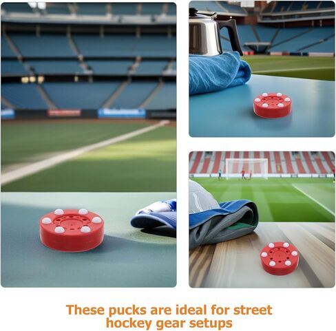 Cabilock 2pcs Street Hockey Pucks Roller Hockey Balls Inline Roller Pucks for Outdoor and Indoor Training Equipment in Kuwait