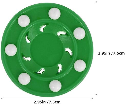 4pcs Roller Hockey Pucks Set, Red and Green Sturdy Plastic Street Hockey Balls for Indoor Outdoor Training and Practice in Kuwait