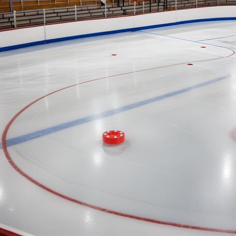 4pcs Roller Hockey Pucks Set, Red and Green Sturdy Plastic Street Hockey Balls for Indoor Outdoor Training and Practice in Kuwait