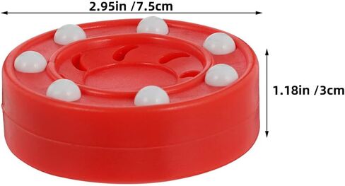 4pcs Roller Hockey Pucks Set, Red and Green Sturdy Plastic Street Hockey Balls for Indoor Outdoor Training and Practice in Kuwait