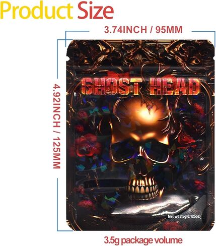 Self-Sealing Bags 4.92x3.74 Inch (12.5x9.5cm) Stand-Up Light Blocking Dustproof for Crafts & Small Collectibles (100) in Kuwait